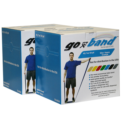 Тренажерний ремінець Go-Band Low Powder - Twin-Pak - 91,4 м (2 рулони по 45,7 м - синій - heavy
