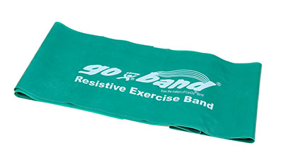 Ремінець Go-Band Low Powder Exercise Band - 1,5 м Strip - зелений - medium