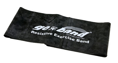 Ремінець Go-Band Low Powder Exercise Band - 1,5 м Strip - чорний - x-heavy