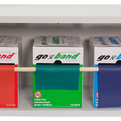 Еспандер для реабілітації Go-Band - рулони довжиною 45,7 м, набір із 5 предметів із дерев'яною стійкою, без латексу