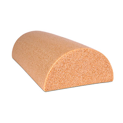 Ролик CanDo Foam Roller - Антимікробний - Бежева поліетиленова піна - 15 см x 30,5 см - Напівкруглий