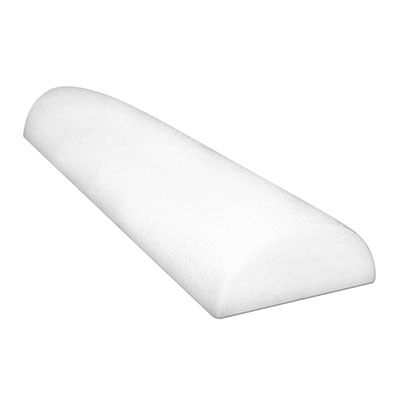 CanDo Foam Roller - Full-Skin - Біла поліетиленова піна - 15 см x 92 см - Напівкруглий