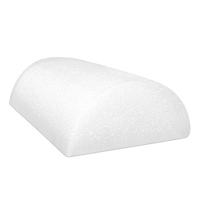 Ролик CanDo Foam Roller - Full-Skin - білий поліетиленовий пінопласт -   15 см x 30,5 см - напівкруглий